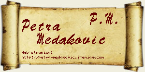 Petra Medaković vizit kartica